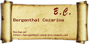 Bergenthal Cezarina névjegykártya
